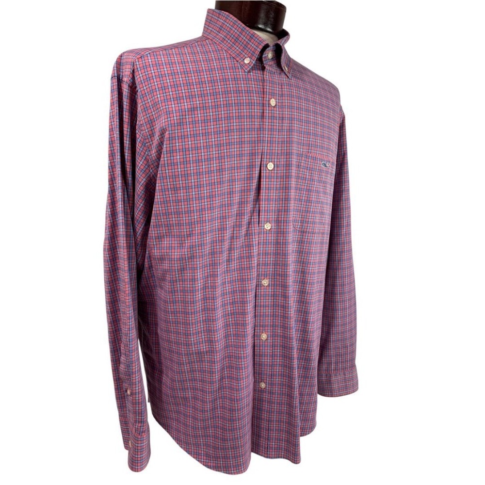 XL Vineyard Vines Performance Mens Button Down Dress Shirt Classic Fit Tucker
